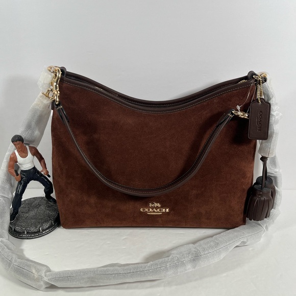 ‼️LAST ONE COACH Laurel Shoulder Bag With Tassels large size $428 NWT